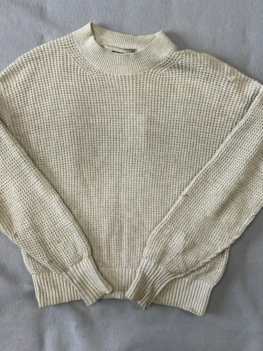 Buck Mason Womens Marled Tusk Seafarer Cotton Rib Crew Sz XS MRSP 168 [DA15]